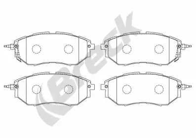 24222 00 701 10 BRECK Комплект тормозных колодок, дисковый тормоз 24222 00 701 10 BRECK Комплект тормозных колодок, дисковый тормоз